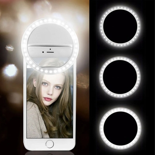 USB Charge Led Selfie Ring Light Mobil Phone Lens LED Selfie Lampe Ring for iPhone for Samsung Xiaomi Phone Selfie Light