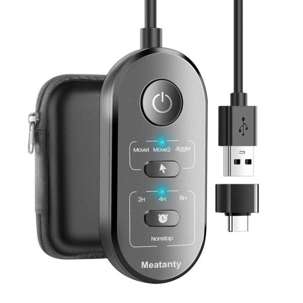 2 i 1 USB Mus Jiggler Oupptäckbar Mouse Flyttare Automatisk Dator Mus Mover Jiggler