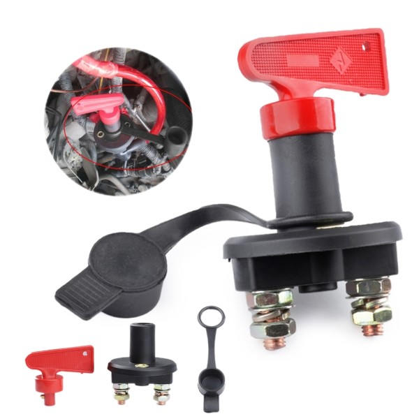 300A 12V Rød Nøgle Cut Off Kill Batteri Switch Hoved Køretøj Modificeret Isolator Afbryder Bil Strøm Switch