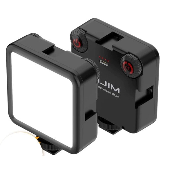 VL81 LED Video Lys Kamera Lys 3200-5600K 850LM 6.5W Med Kald Shoe Mini Vlog Fill Light 3000mAh Panel Lampe