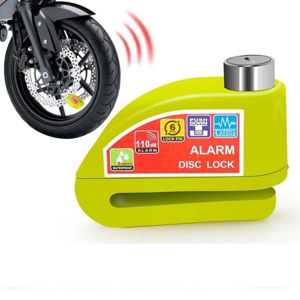 Hög kvalitet Motorcykel Cykel Lås Larm Säkerhet Skydd Hänglås Disc Aluminium Legering Stöldskydd Påminnelse Rep Lås
