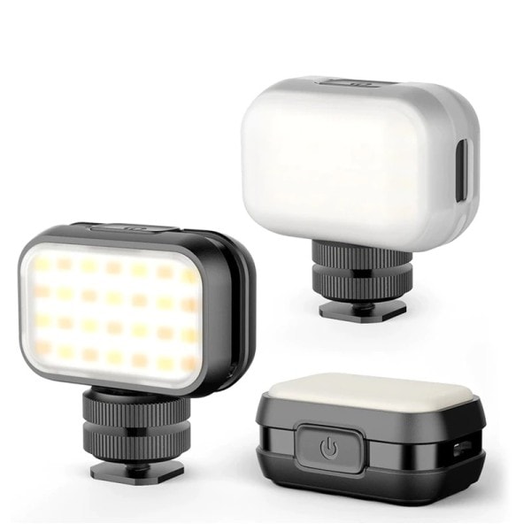 Ultra Mini Rechargeable LED Video Light Justerbar Vlog Light