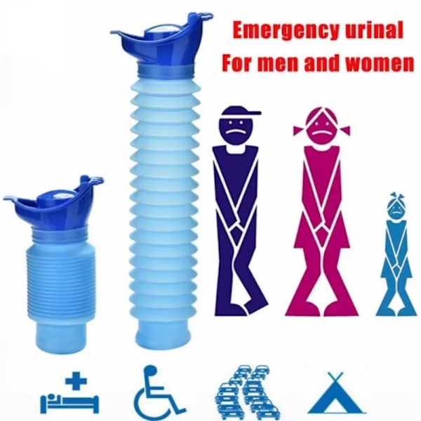 750ml Portabel Vuxen Urinal Utomhus Camping Hög Kvalitet Rese Urin Bil Kissning Kissa Mjuk Toalett