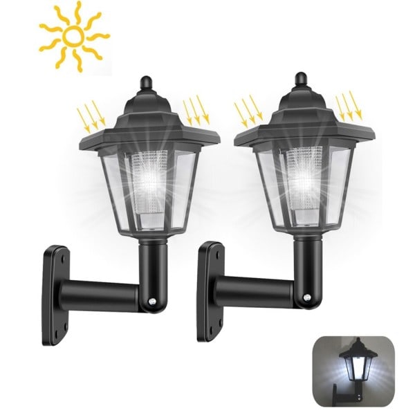 Ulkona LED Aurinko lamppu Led Seinä lamppu Retro lyhty Puutarha Sisustus vedenpitävä ulko aurinko katuvalo
