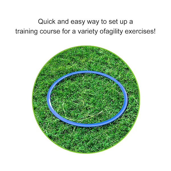 12 stykker Durable Agility Træning Ringe Portable Fodbold Fodbold Speed Agility Træning Ringe