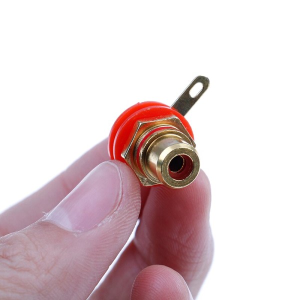 1 par Ny RCA hun stik stik chassis panel montering adapter lyd terminal stik