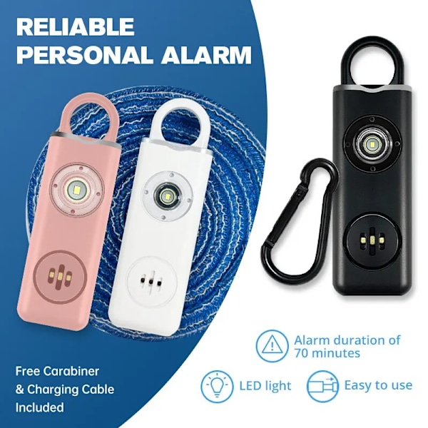 Personlig Säkerhet Siren 130dB Siren Strobe och nyckel kedja