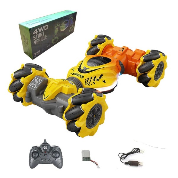 4WD RC Stunt Bil 2.4G Radio Fjernkontroll Biler RC Klokke Gest Sensor Rotasjon Gave Elektronisk Leketøy