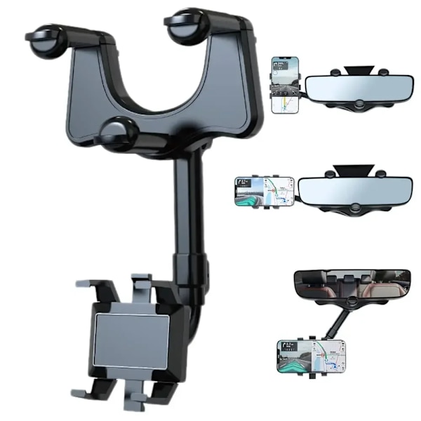 Universal Clip Kiertyvä ja Sisäänvedettävä Auto Puhelin Teline Taustakuva Peili Ajo tallennin Kiinnike GPS matkapuhelin puhelin tuki