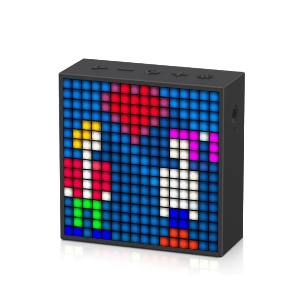 Evo Bluetooth Bærbar Høyttaler med Klokke Alarm Programmerbar LED Display for Pixel Art Creation