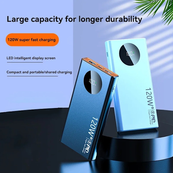 120W 50000mAh korkea kapasiteetti virta pankki pika lataus virtapankki