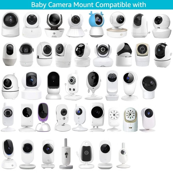 Universal Baby Monitor Holder Lengre Hvit Fleksibel Silisium Baby Kamera Stativ