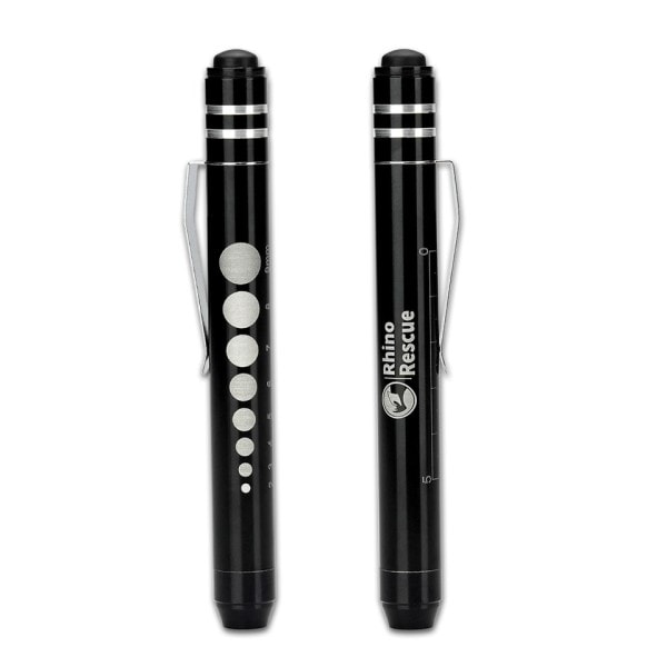 Rescue LED Penna Light Sköterska Led Medicin Penlight med Pupill Gauge och Linjal 2st