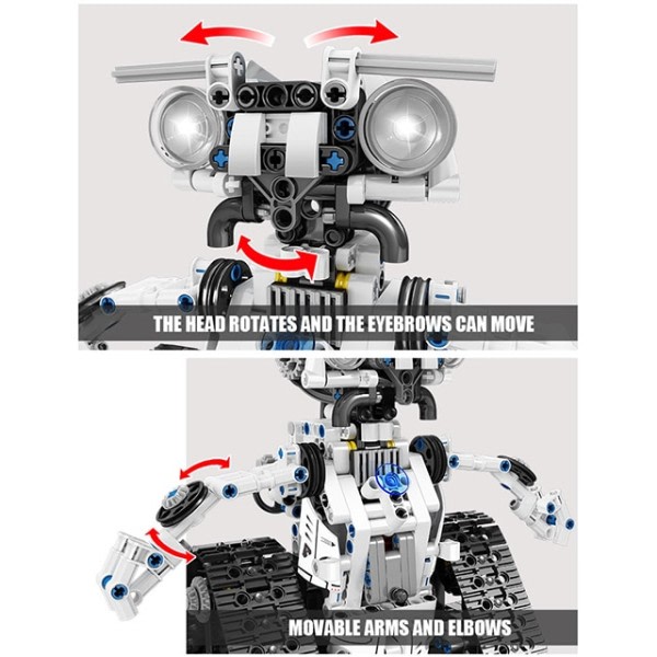 Teknisk Kreativ APP og RC Motoriseret Robot Med LED Part Model Intelligent Byggeklodser Legetøj