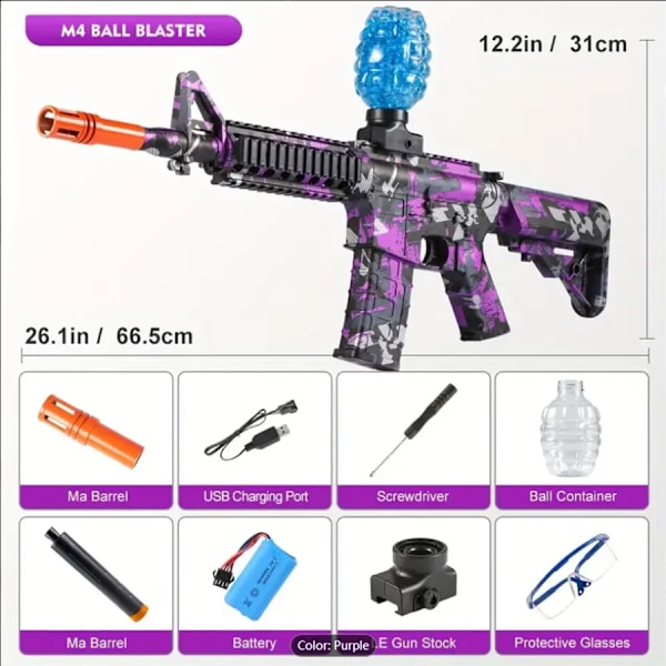 Jännittävä M4 M416 sähkö pallo Blasteri lelu