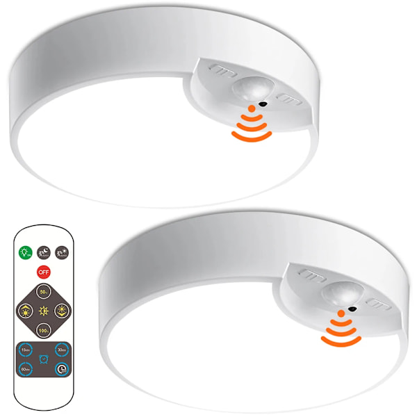 Rörelse Sensor LED Tak Ljus Batteri Drift Trådlös Fjärrkontroll Natt Ljus
