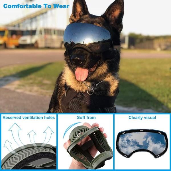 Hunde Goggles Ownpets Goggles med Justerbar Reim, Magnetisk Design Avtakbar Linse og UV beskyttelse