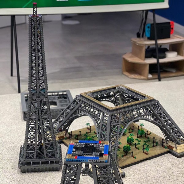 Klassisk Paris Eiffel Tower Creator Ekspert Montage Bygning Klods Klods legetøj