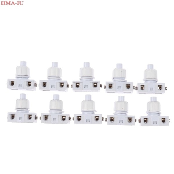 10st Lampa Elektrisk Beslag Med Mutter Mikrorörelse Liten Switch Knapp Switch