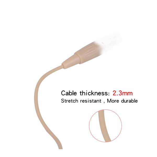 Elektret Kondensator Hodeslitt Headset Mikrofon 3,5 mm Jack TRS Låsing Mic