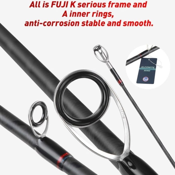 Squid Lure Stang 2,58m Spinning Stang 862M 862ML Blæksprutte Æg Fiske Stang Fuji Ringe 40T Carbon Stang