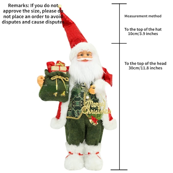 Jul Stor Jultomte Dockor Ornament Stående Tomten Figurin Hem Bröllop Fest