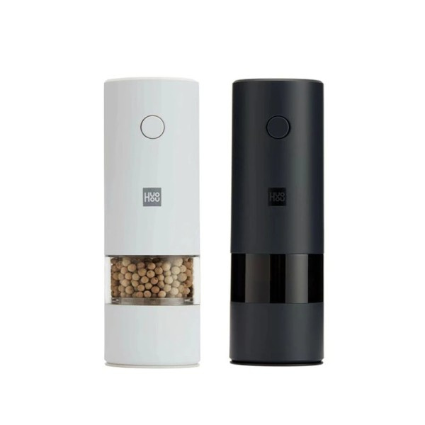 Elektrisk Kvarn Automatisk Kvarn Peppar Och Salt  LED Ljus 5 Modes Peper Krydda Grain Pulverizer