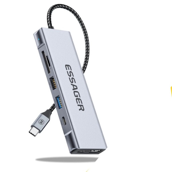 8-i-1 USB Hub Med Disk Lagring Funksjon USB Type-c til HDMI-kompatibel Laptop Dock Stasjon