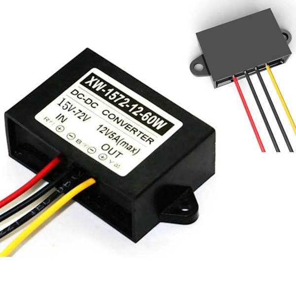 DC15-72V Step Down to 12V 5A 60W jännite säädin Buck muunnin