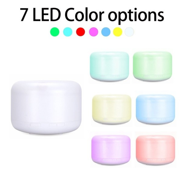 Aromacare 500ML Luft Fugter USB Aroma Diffuser Bærbar Aromaterapi Olie Diffuser med 7 LED lys