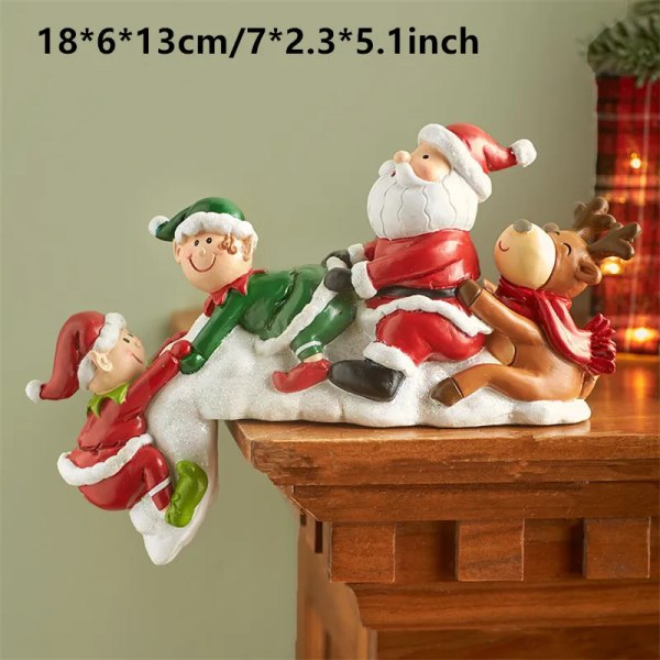 Jul Harpiks Ornament Gnome Julemand Hvid Bjørn Figuriner Håndværk Xmas pynt