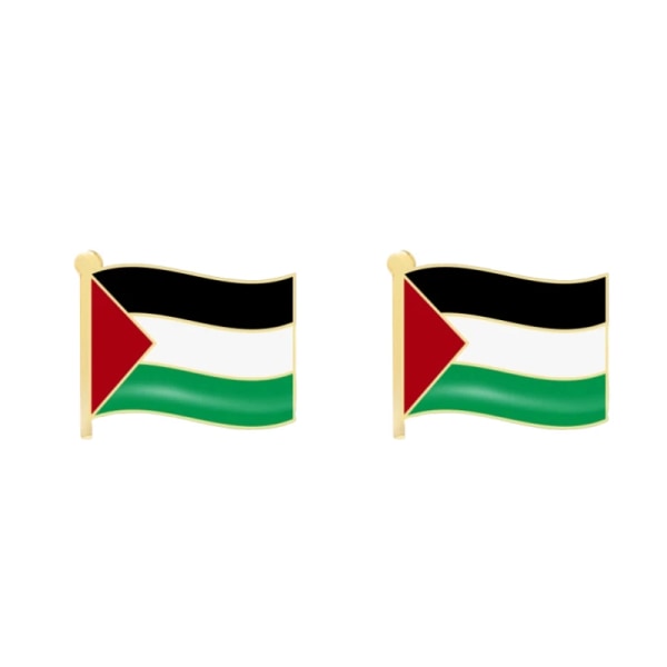 6 bitar Palestina Flagga Nål Lapel Märke Palestina Flaggor Brosch Nålar Märken Palestina Nationaldagen Dekorationer För Ryggsäck Kläder