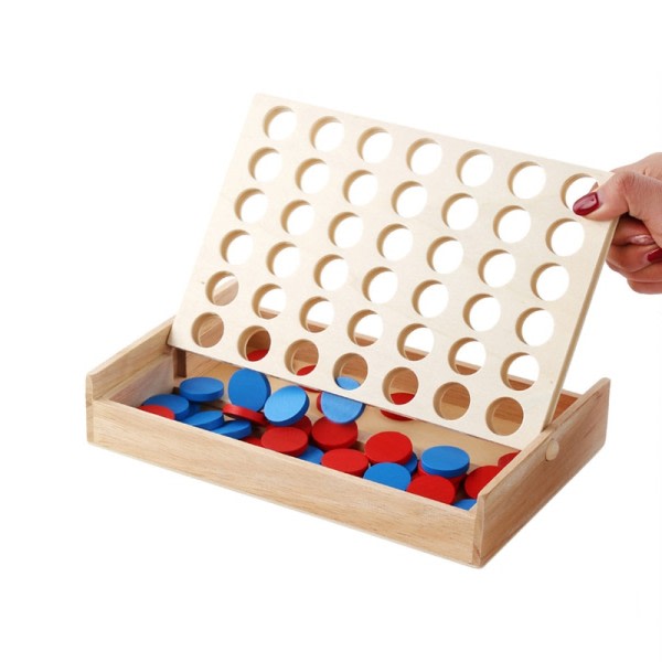 4 Klassinen Perhe lauta Neljä A Rivi Puinen Bingo Peli lelu hauska opetuslelu lapsille