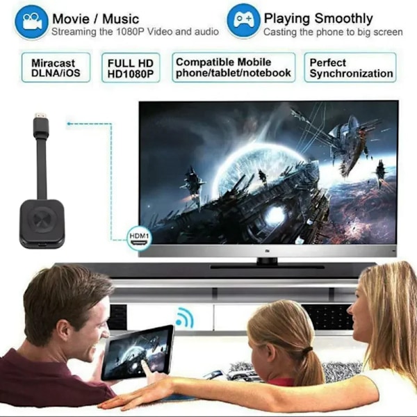 1080P HD HDMI-kompatibel WiFi mottaker