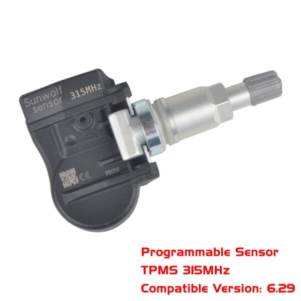 Programmerbar Sensor 315/433MHz 2in1 TPMS Gummi Metal Dæk Tryk Sensor