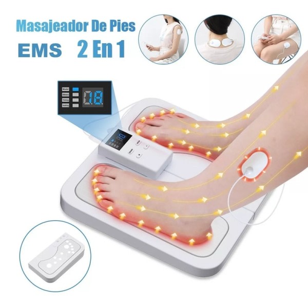Fod Cirkulation EMS & TENS Nerve Muskel Massager Elektrisk Fod stimulator Forbedrer Cirkulation