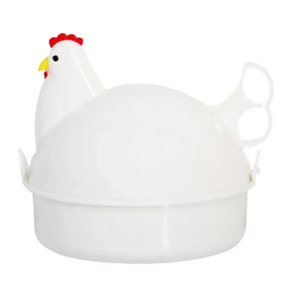Kök Ägg Ångkokare Kyckling Formad Mikrovågsugn 4 Ägg Panna Spis Portabel Kök Matlagning Vitvaror Ångkokare