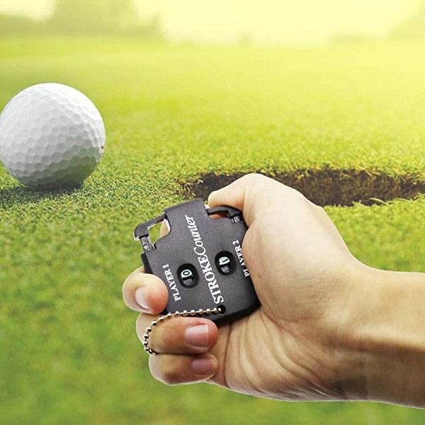 Mini Handy Golf Skott Räkna Slag Putt Poäng Räknare Två siffror Scoring Keeper Med Key Kedja