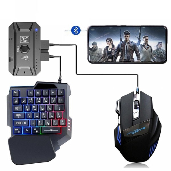 Mobil Controller Gaming Tastatur Mus Konverter PUBG Mobil Controller Gamepad Bluetooth 5.0