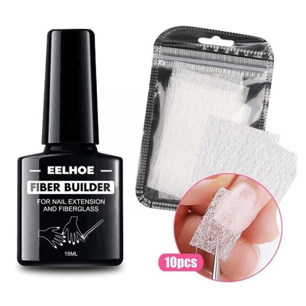 15 ml Nagelförlängning Gel Fiber Build Lim Gel Reparation Fiberglass Dekoration Gör-det-själv Nagel Nagel Lim Konst Nagel