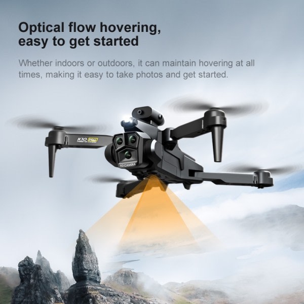 Professionell tre kamera vid vinkel optisk flöde lokalisering fyrvägs hinder undvikande RC quadcopter