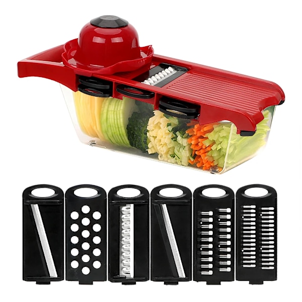 Matlagning Verktyg Set Kök Pryl Grönsak Mandoline Skärare Multifunktions Rivjärn Frukt Skär 6 Klad Skärare