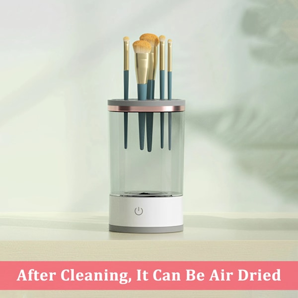 USB Elektrisk Smink Brush Cleaner Portable 2 In 1 Smink Borstar Torkställ Lazy Cleaning Brush