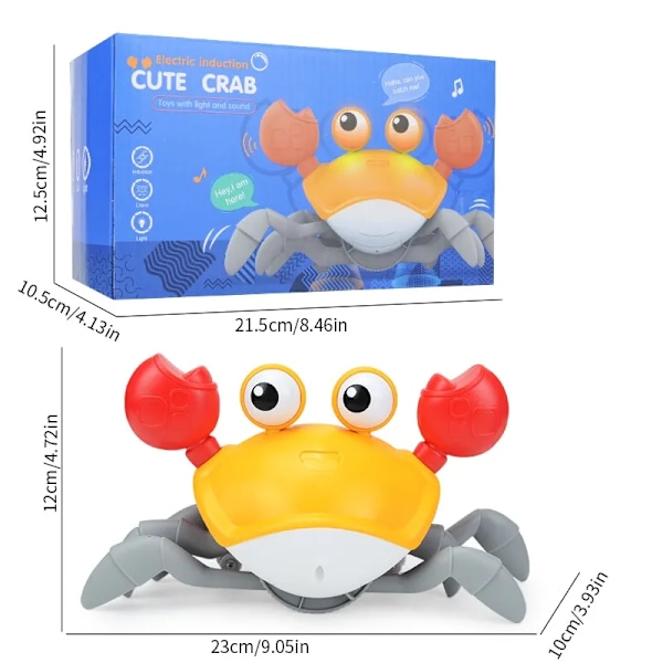 Sensing Crawling Crab Make Time Baby Toys Interactive Waling Dancing Toy with Music Ljud och Lights