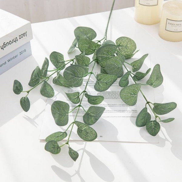 Kunstige planter lange grønne eukalyptus blade jule pynt