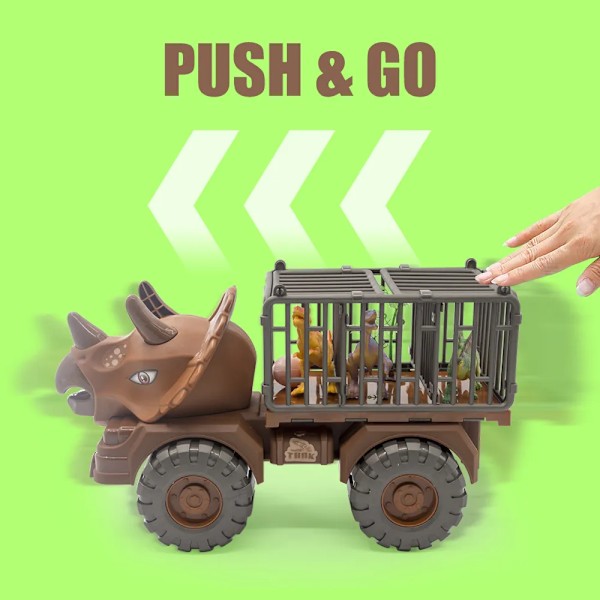 Drenge Bil Legetøj Dinosaur Lastbil Transport Carrier Køretøj Dino Dyr Model Tyrannosaurus Rex Lastbil