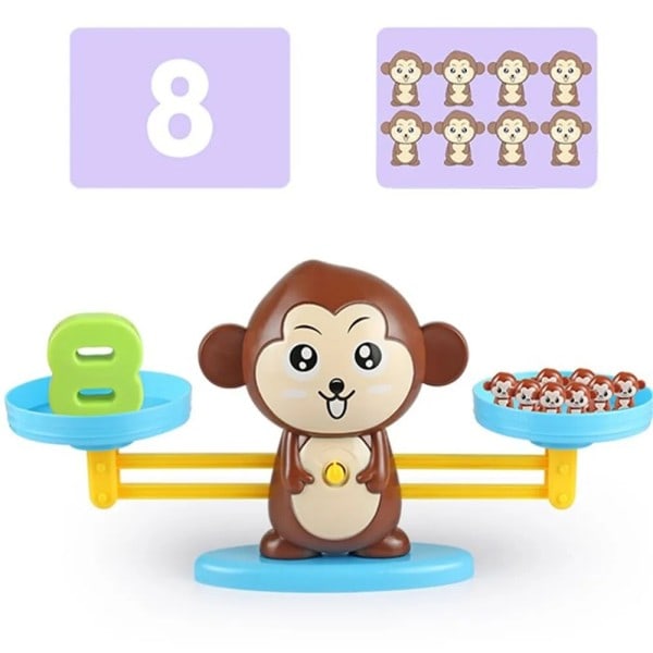 Monkey Balans Baby Montessori Educational Spel  Nummer Toy Educational Learning Leksaker