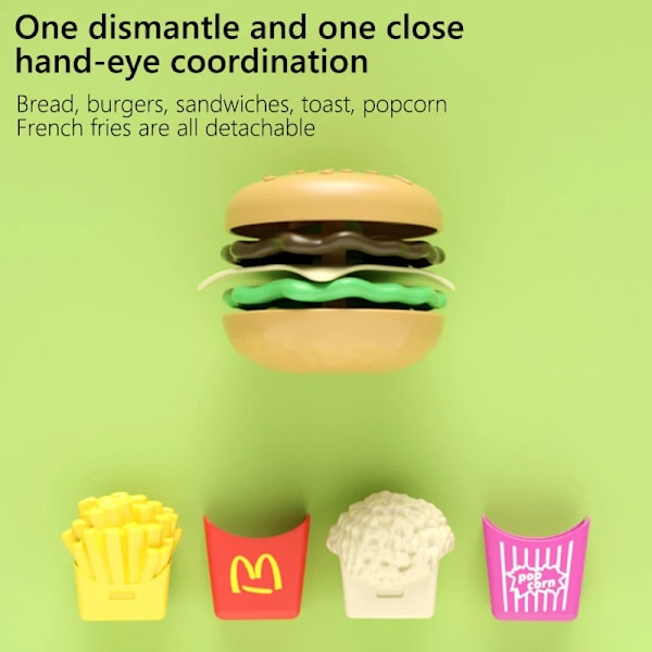 Avtakbar Snack Hamburger Plast Letsom Leke Leke Hus Mat sett