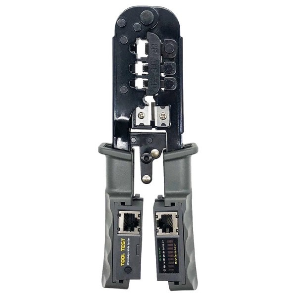 Multifunksjonell RJ45 Nettverk Kabel Crimper 8P6P4P Tre-Purpose Tester Ratchet Verktøy