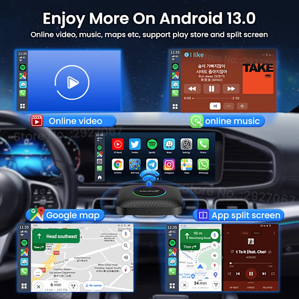 Android 13 SM6225 8 kjerner 8G+128G Smart Android TV Box